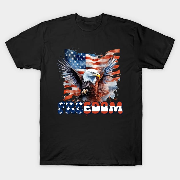 Freedom Design T-Shirt by Kingdom Arts and Designs